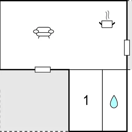 בית נופש 1 Bedroom Beautiful In